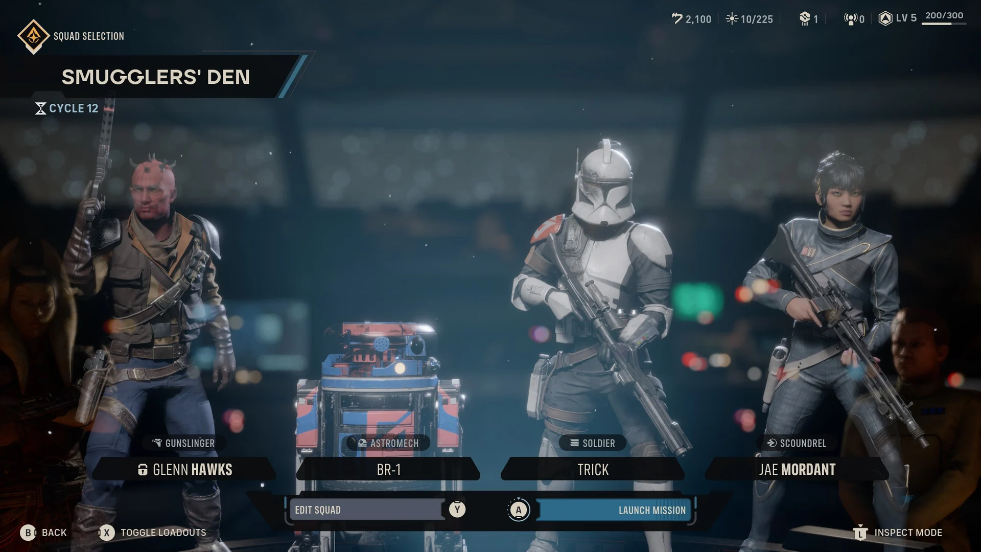 Zero Company squad selection screen with four Operators